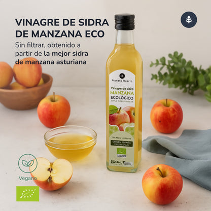 Vinaigre de Cidre de Pomme Non Filtré ECO Planeta Huerto 500ml