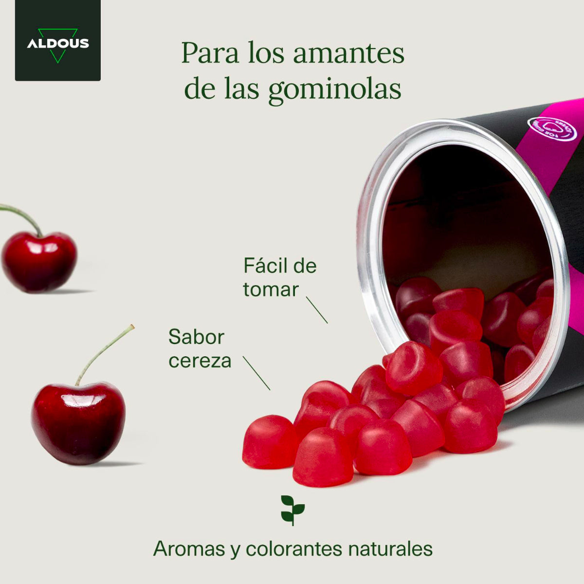 Bonbons gélifiés à la biotine Aldous 120 gummies