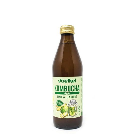 Kombucha citron vert et gingembre Voelkel 330 ml