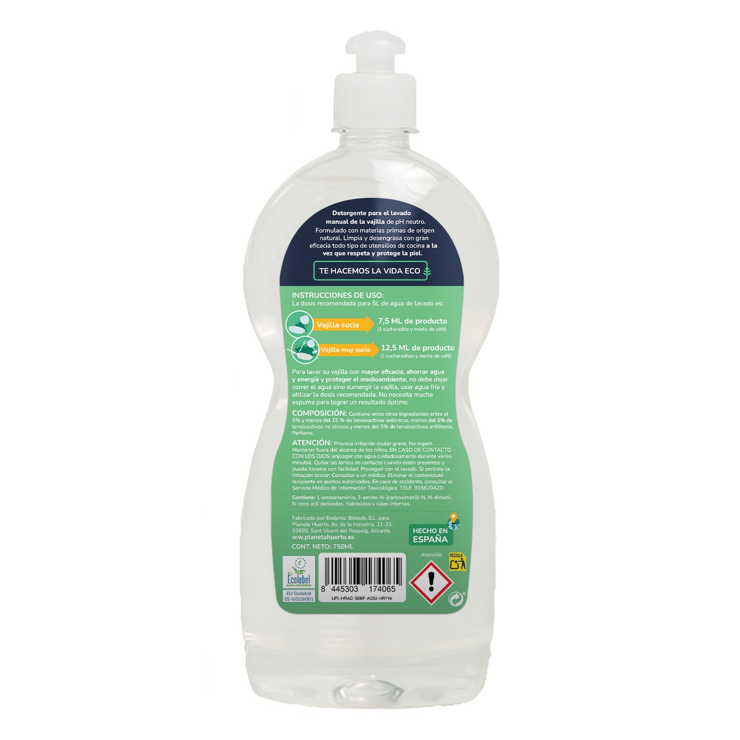 Opakowanie 3xZmywarka ręczna Zielona Herbata ECO Green Planet Garden 750ml