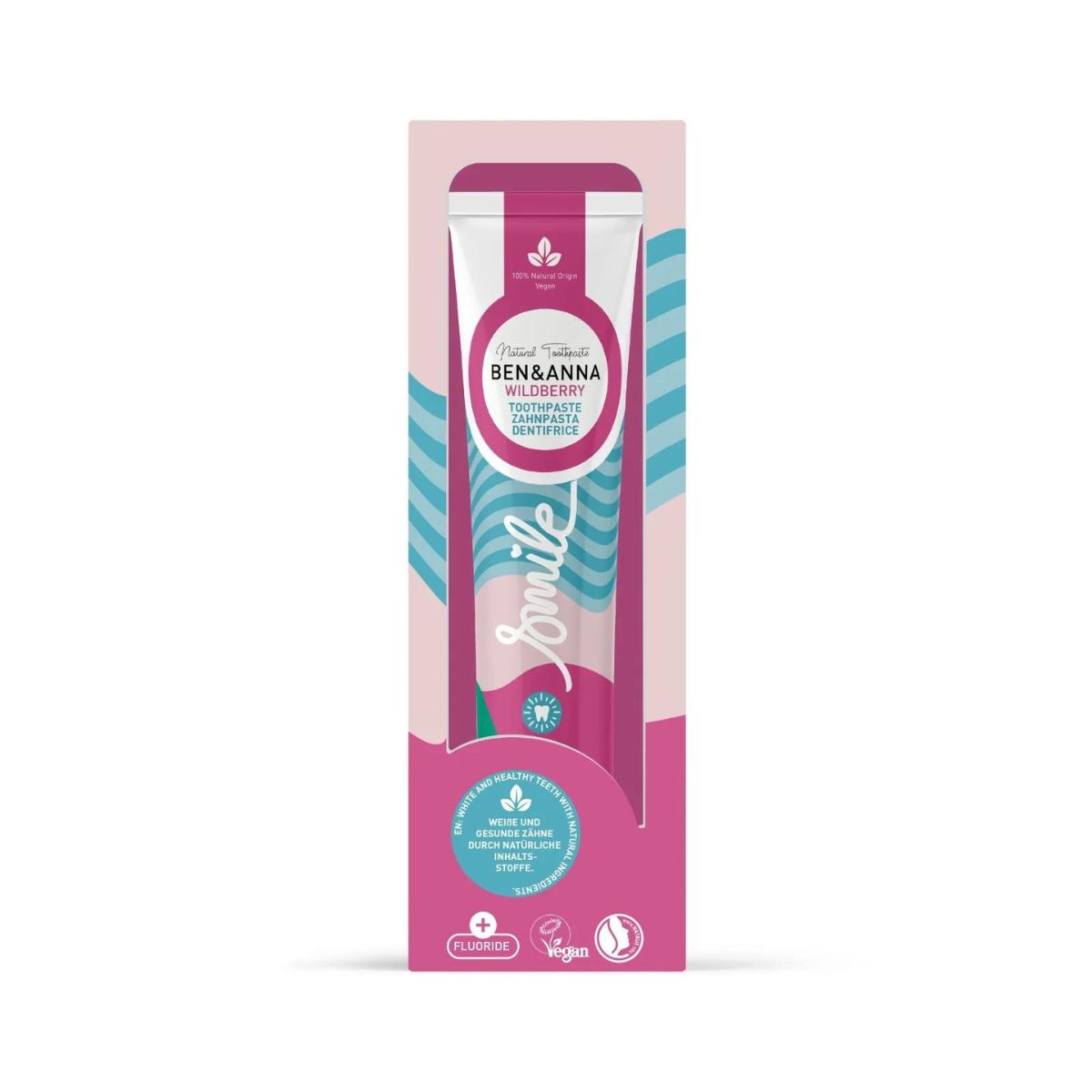 Zahnpasta Wildbeere mit Fluorid Ben & Anna Tube 75 ml