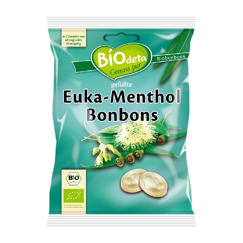 Gevulde snoepjes met eucalyptus en menthol Biodeta 75 g