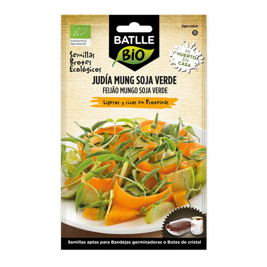 Ekologiczne zielone nasiona soi do kiełkowania Batlle