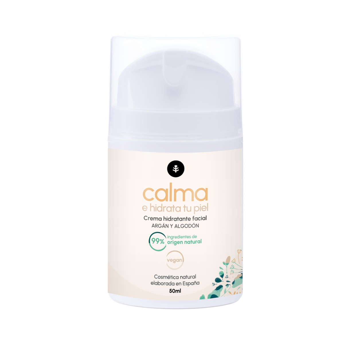 Crème hydratante pour le visage à l'argan et au coton Planeta Huerto 50 ml
