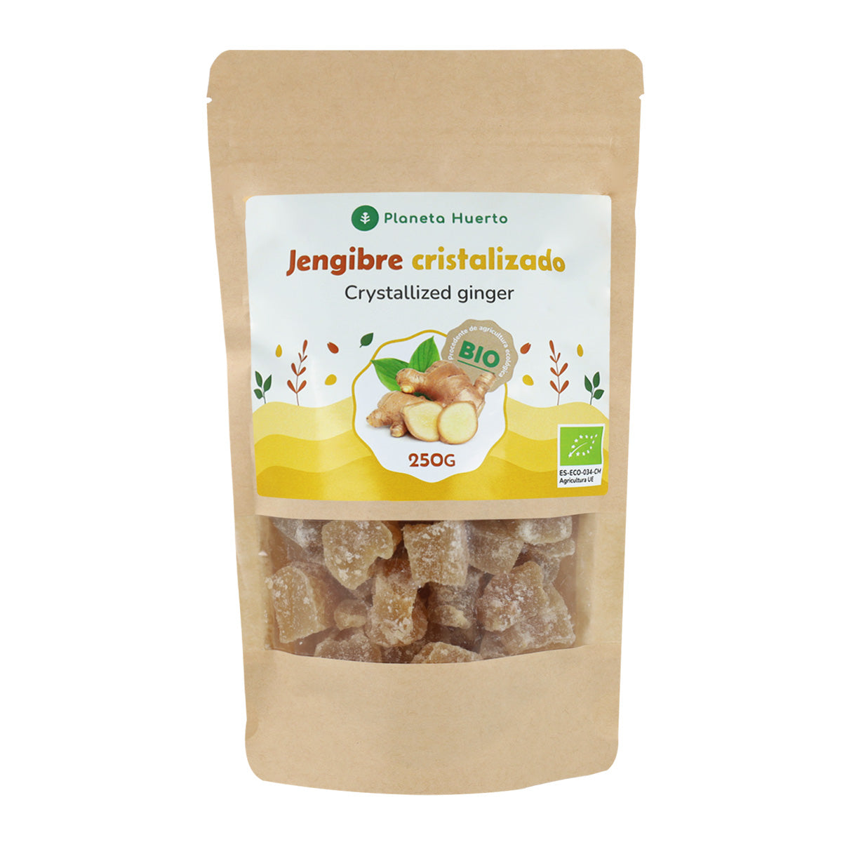 Ginger crystallised ECO Planeta Huerto 250 g