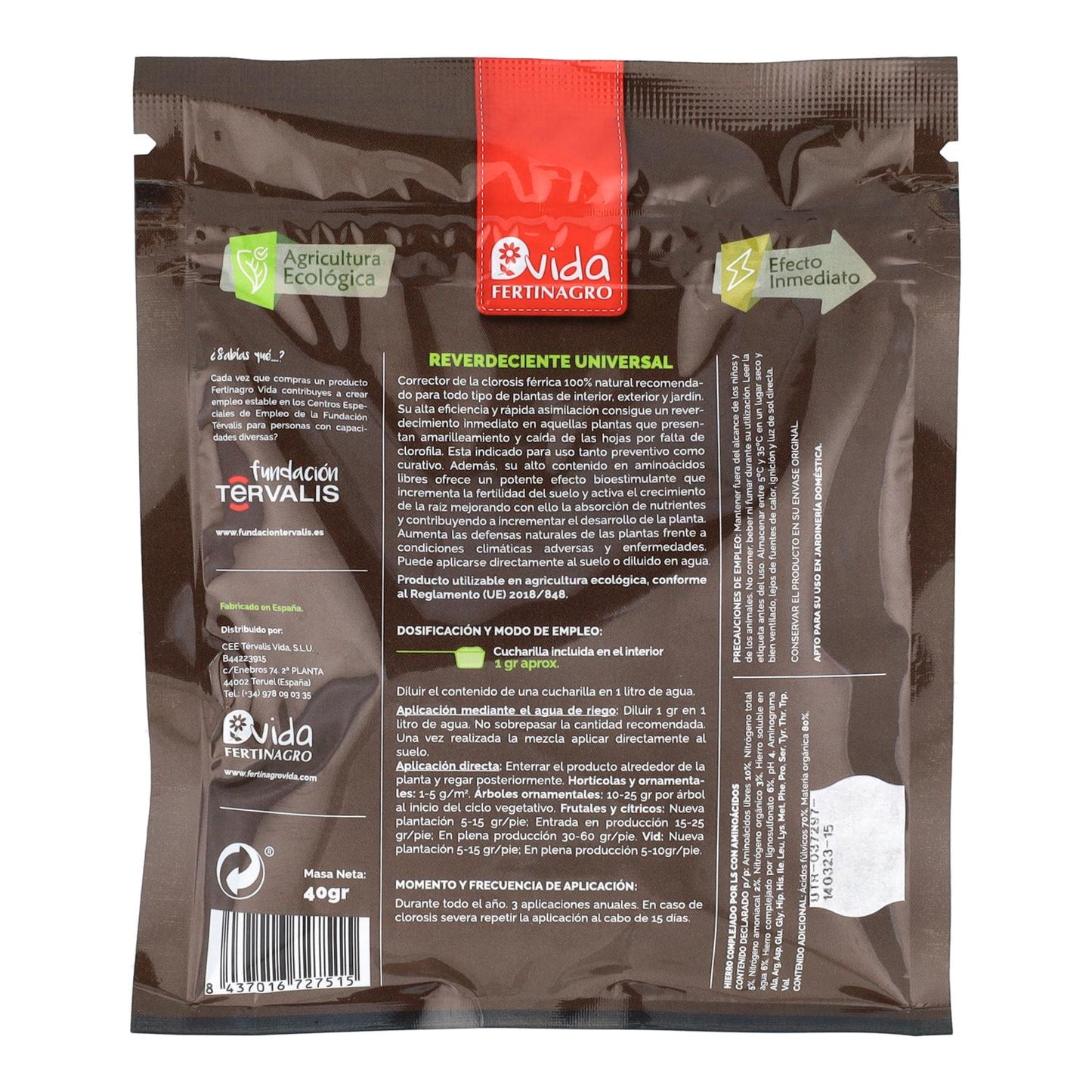 Reverdeciente universal Corrector de clorosis BIO Fertinagro 40 g