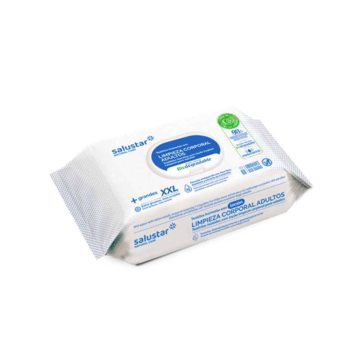 Salustar adult body wipes with lotion