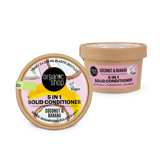 Organic Shop 5-in-1 Solid Conditioner with Banana and Coconut