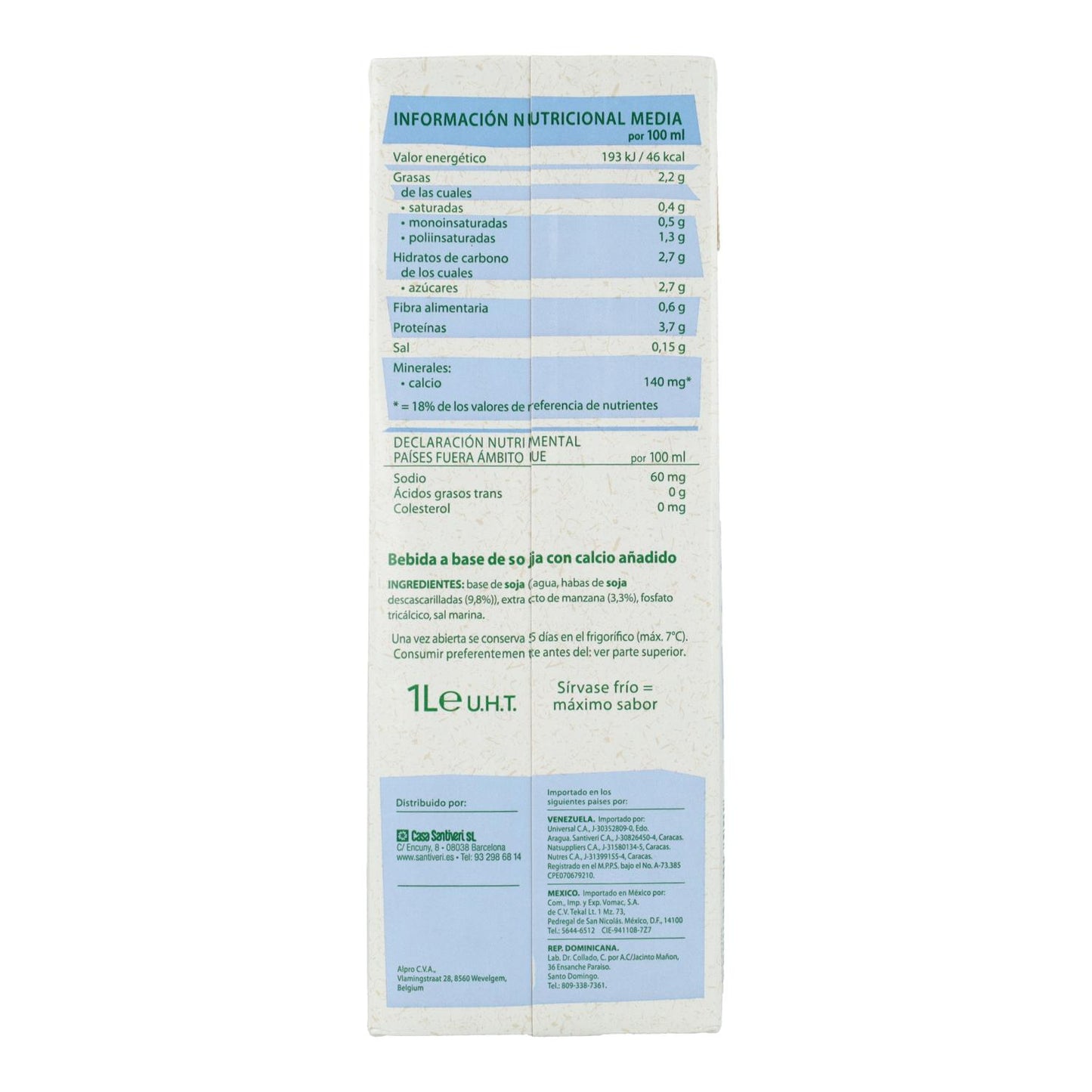 Provamel Santiveri Calcimel Soy Drink 1 L