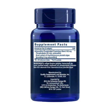 Astaxanthin with Phospholipids 4 mg, Life Extension 30 capsules