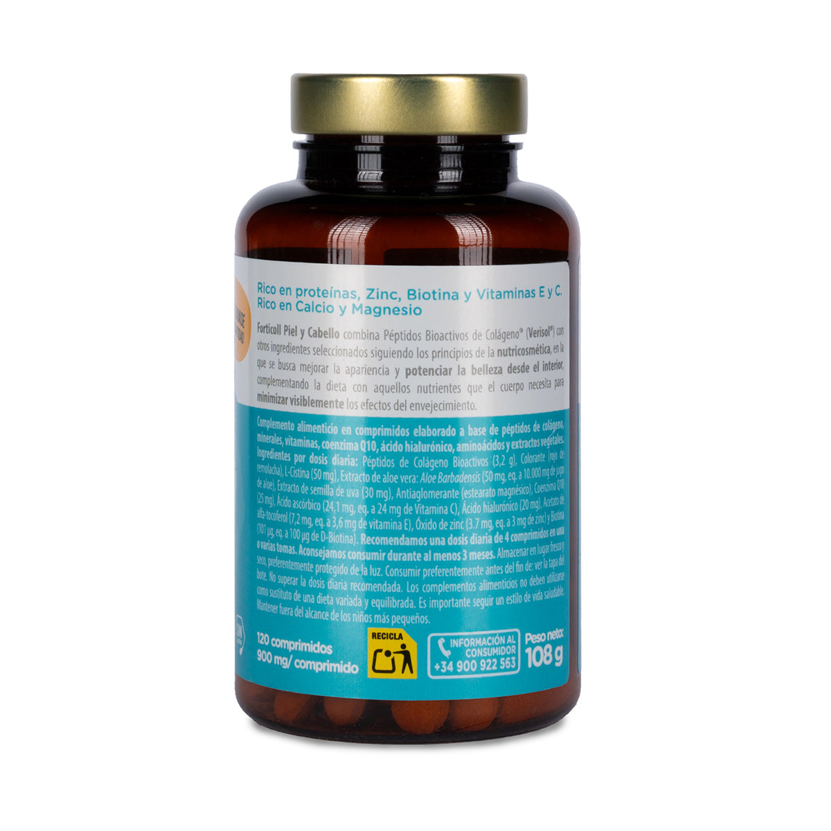 Collagène bioactif pour la peau et les cheveux Forticoll 120 comprimés