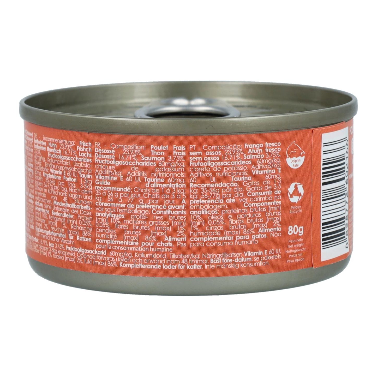 Kit Cat Dose Toppers – Huhn & Lachs 80 g Nassfutter für Katzen in Gelatine
