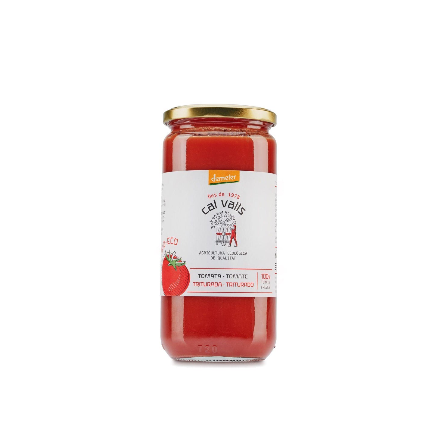 Tomates concassées biologiques Cal Valls, 670 g