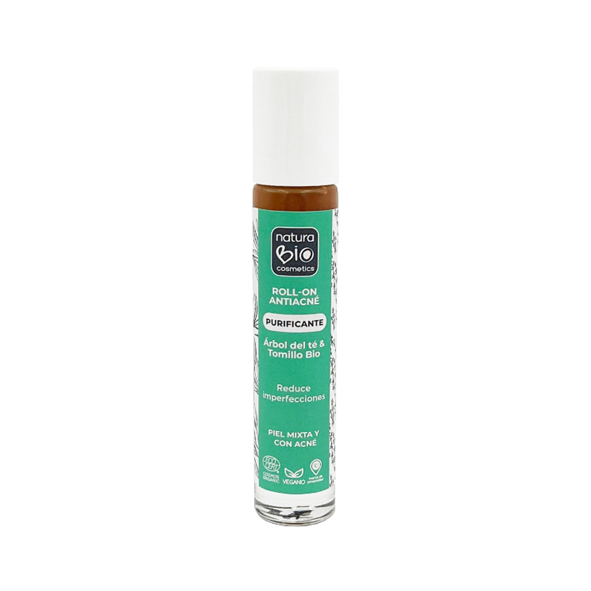 Roll-on mot akne, tea tree och timjan, NaturaBIO Cosmetics, 20 ml