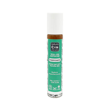 Roll-on mot akne, tea tree och timjan, NaturaBIO Cosmetics, 20 ml