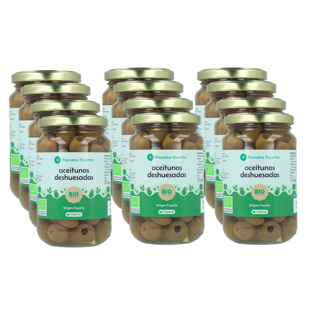 Confezione da 12 olive snocciolate Eco Planeta Huerto 335 g