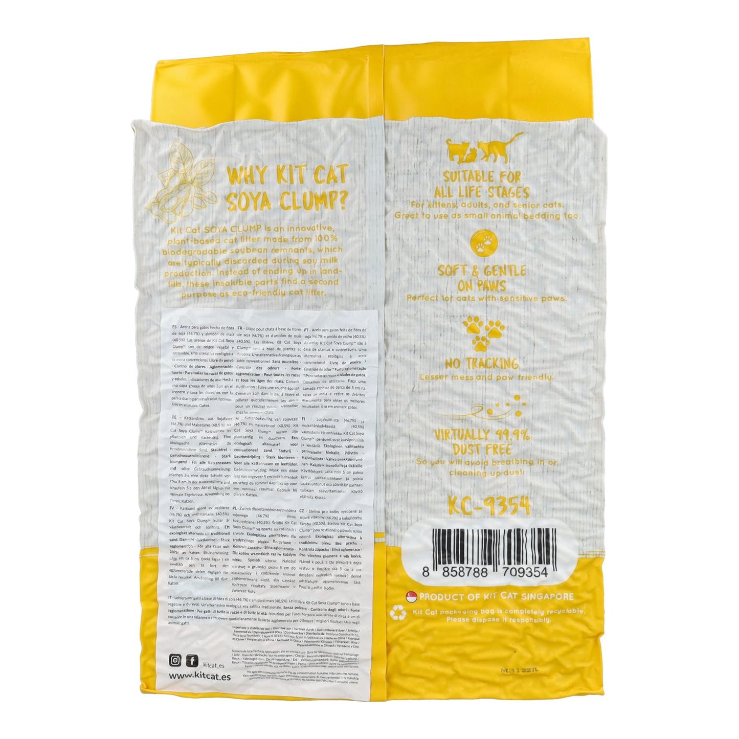 Kit Cat Arena Eco SoyaClump - Originale 7 L Sabbia per gatti