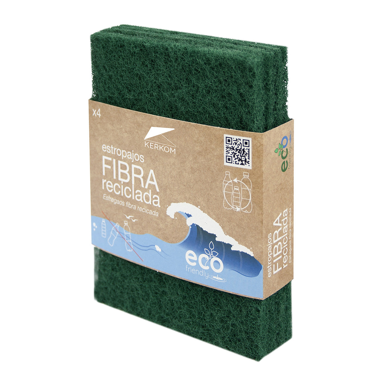 4 recycelte Scheuerschwämme Eco Friendly ROZENBAL