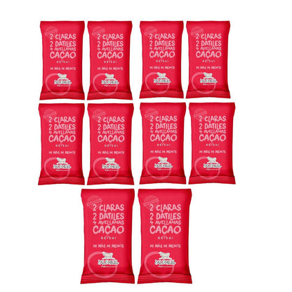 Pack 10 barres énergétiques aux dattes, noisettes, reishi et cacao PaleoBull, 50 g