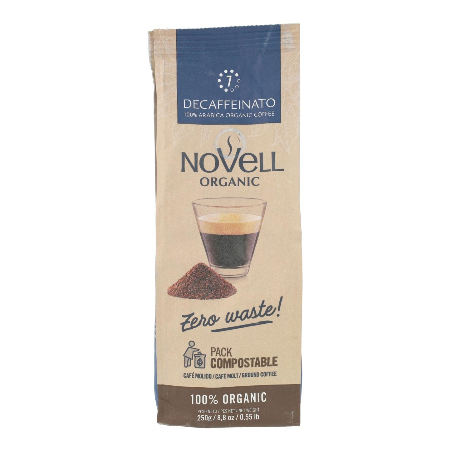 12er-Pack ECO-Entkoffeinierter gemahlener Kaffee 250 g