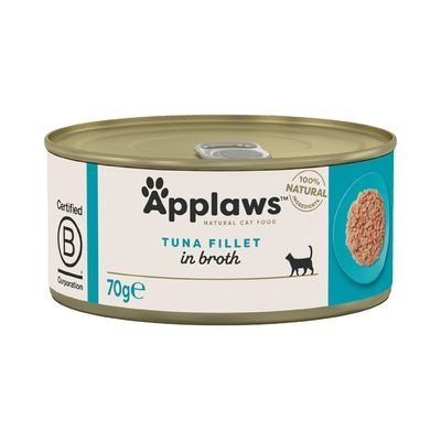Natvoer voor katten Blikje tonijnfilet 70 g Applaws