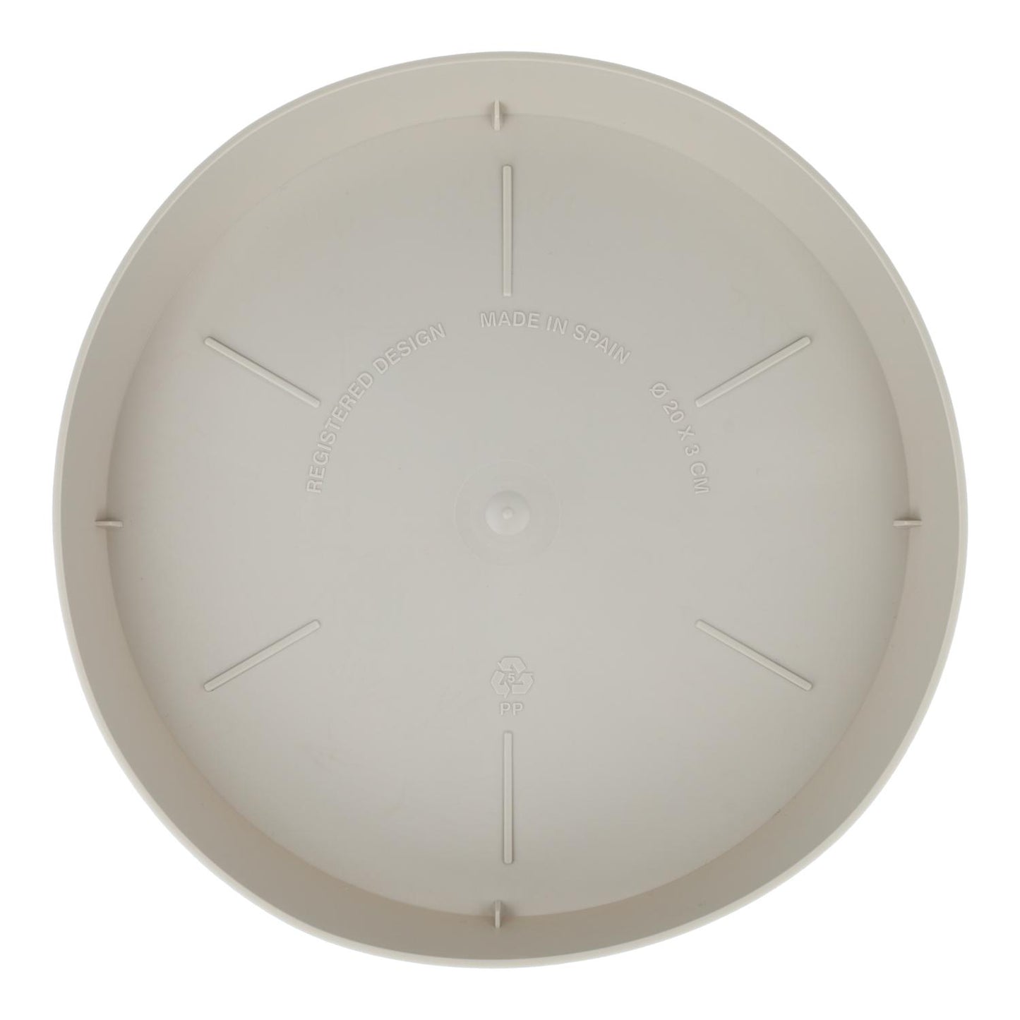 Assiette pot de fleurs Tes couleur écru D 14 x 2