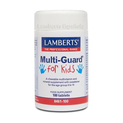 Multi-Guard pour enfants. Vitamines et minéraux Lamberts, 100 comprimés à croquer