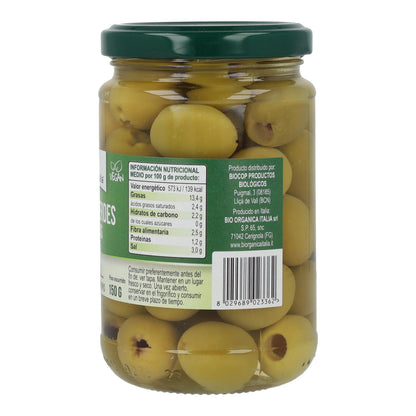Olives vertes dénoyautées bio d'Italie 280 g