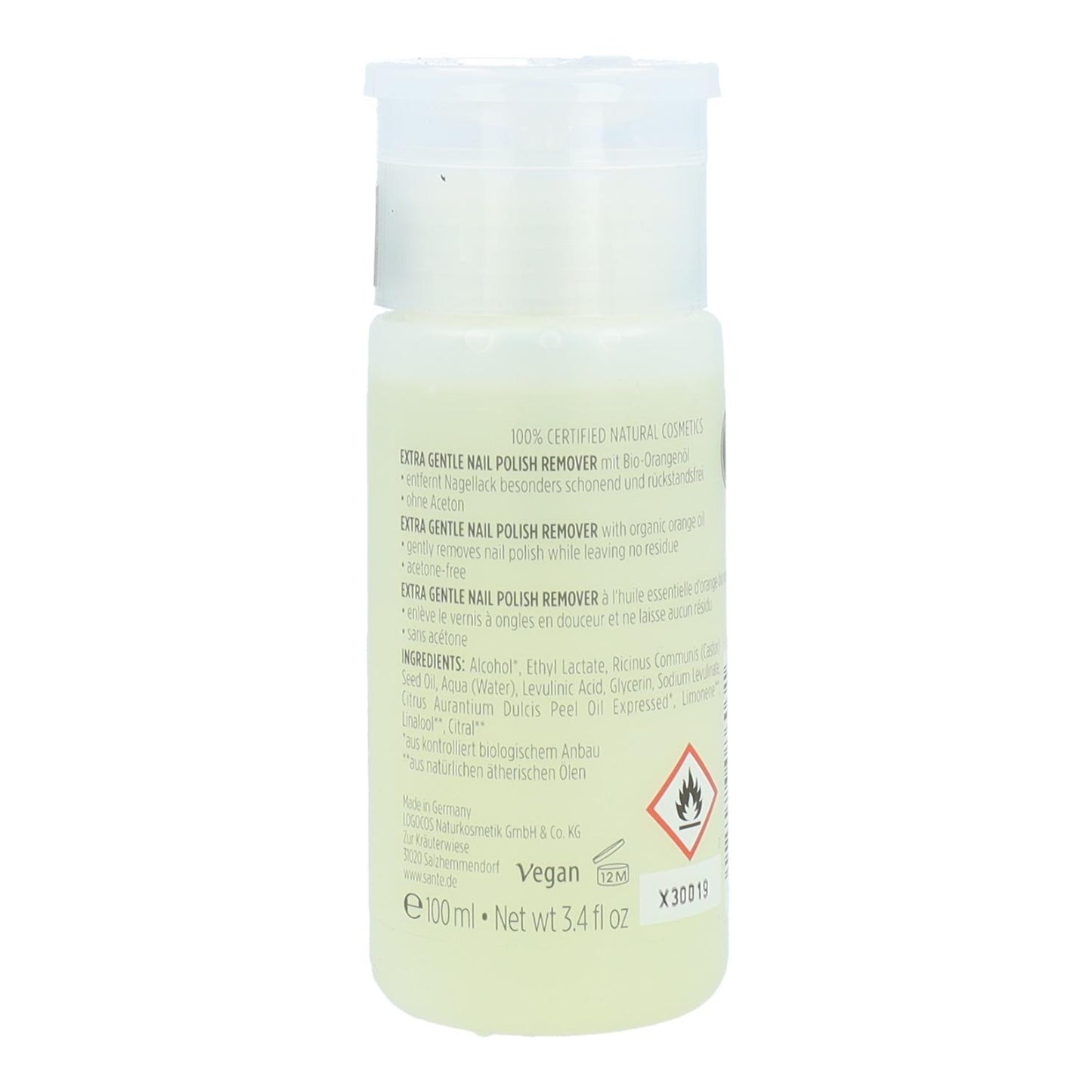 Dissolvant extra doux Sante 100 ml