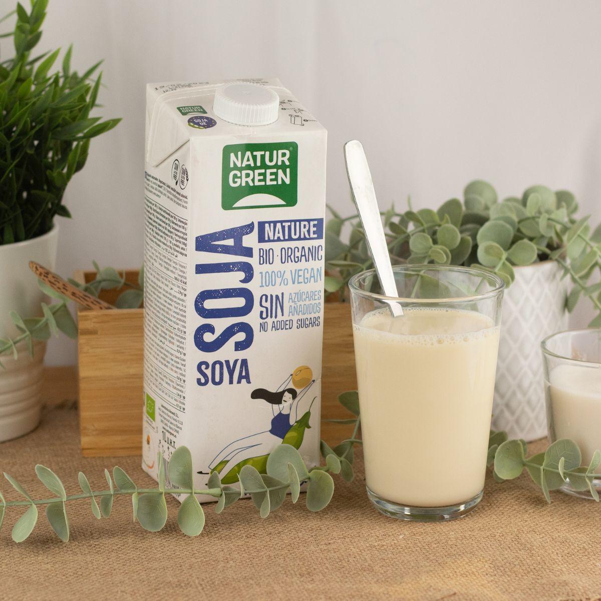 Pakket 6 x Nature BIO sojadrank zonder suikers NaturGreen 1 L