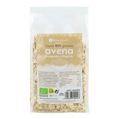 Pack 2x Wholemeal Oat Flakes ECO Planeta Huerto 500 g