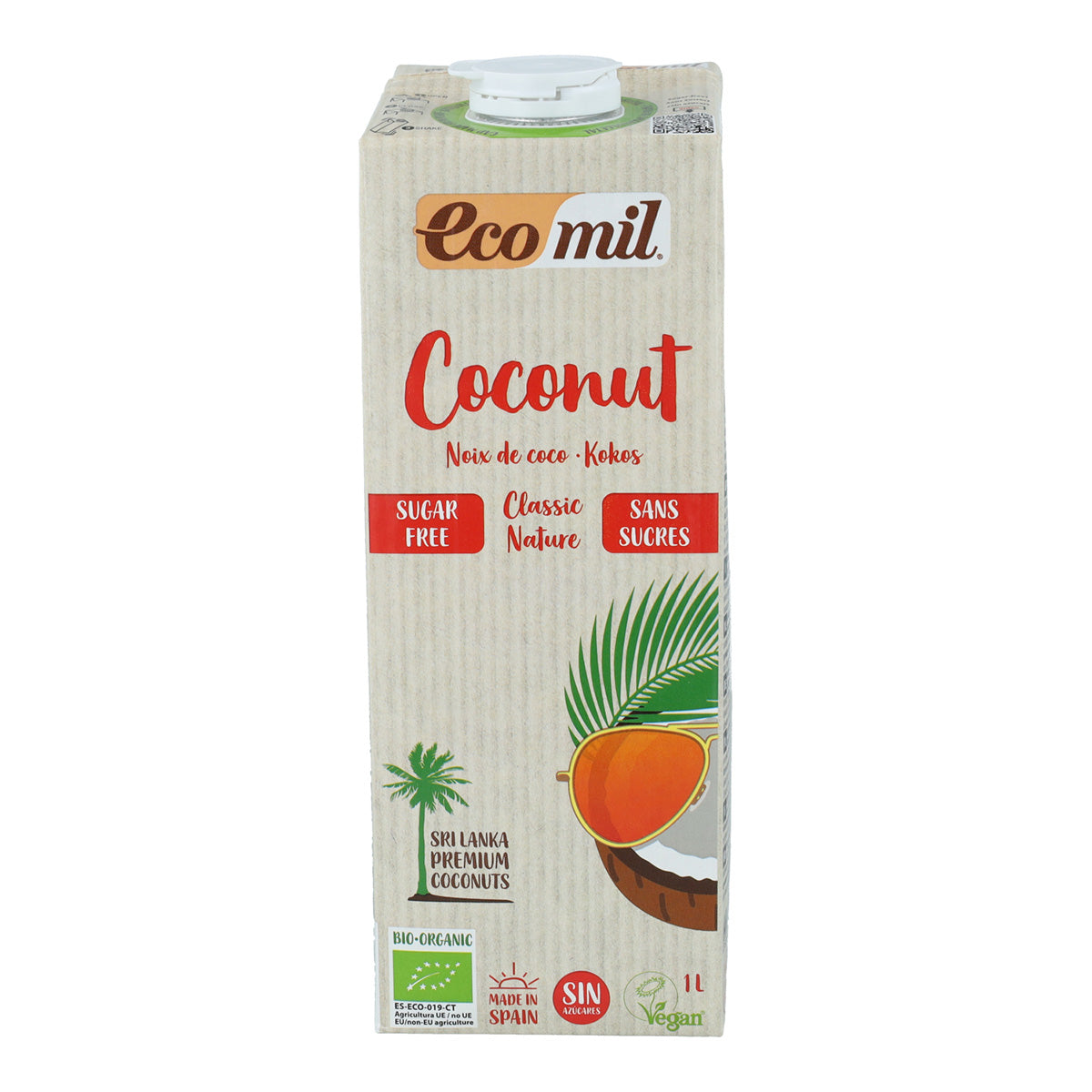 Pack 6x Boisson végétale à la noix de coco Classic Nature BIO Ecomil 1 L