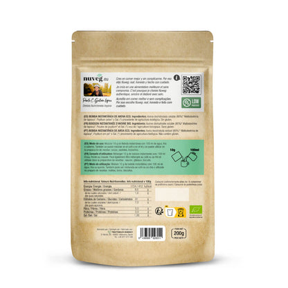 Boisson à l'avoine ECO en poudre Nuveg 200 g pour 2,5 litres