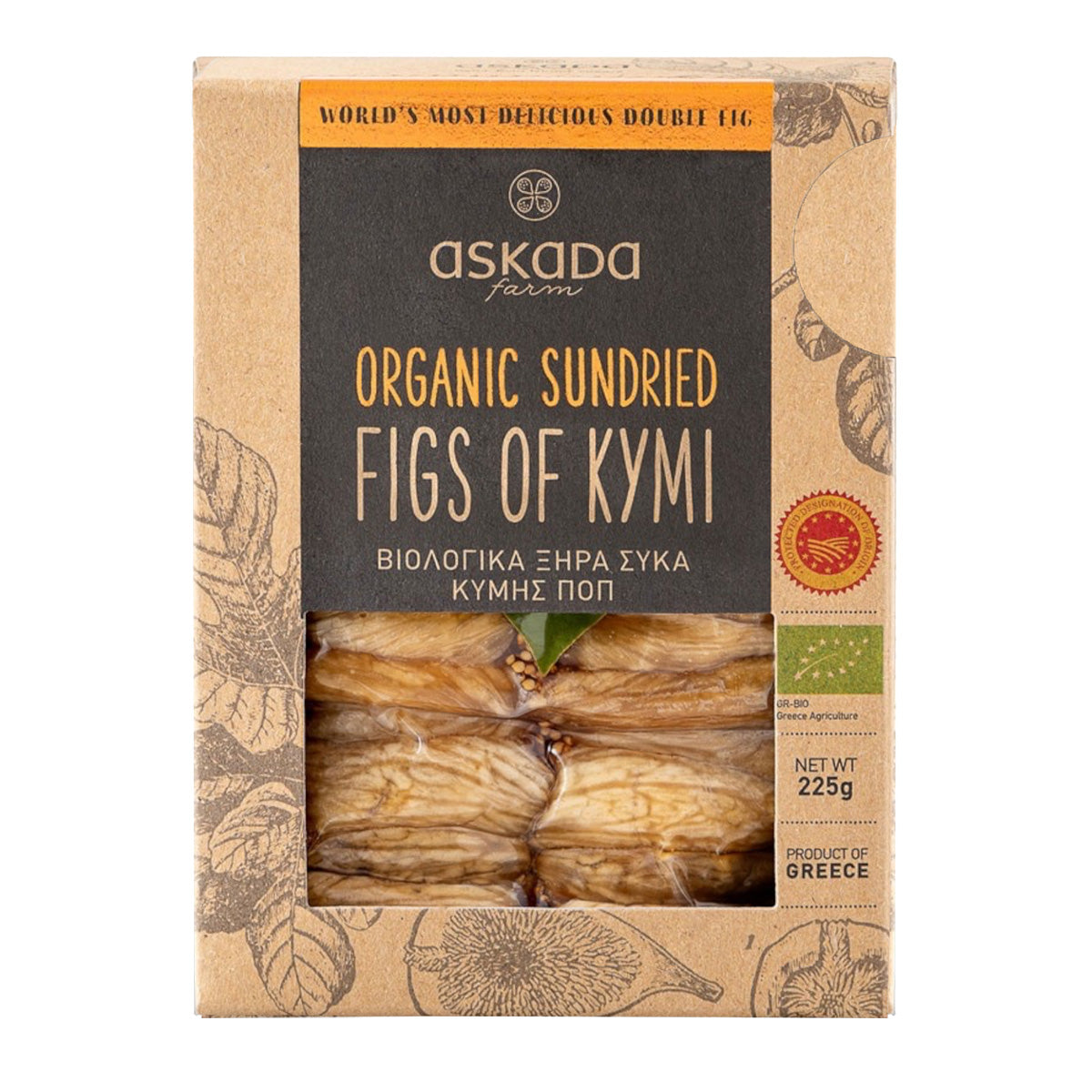 Zongedroogde vijgen uit Kymi (BOB) Askada Farm 225 g
