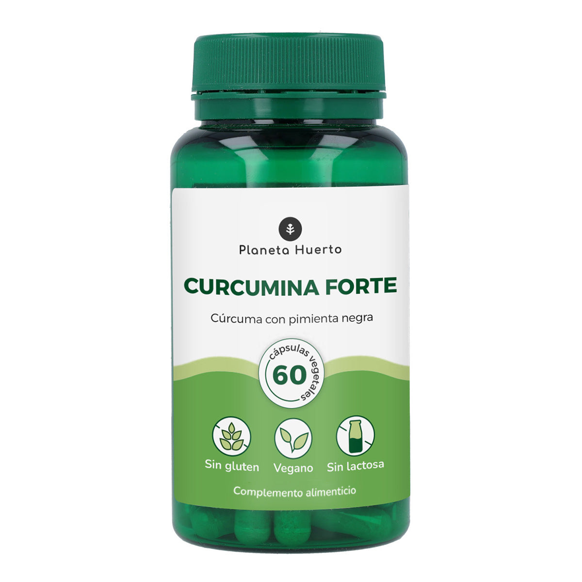 Curcumin forte Kurkuma mit schwarzem Pfeffer Planeta Huerto 60 Gemüsekapseln