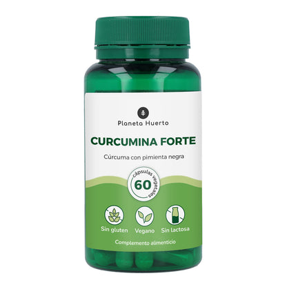 Curcumin forte Kurkuma mit schwarzem Pfeffer Planeta Huerto 60 Gemüsekapseln