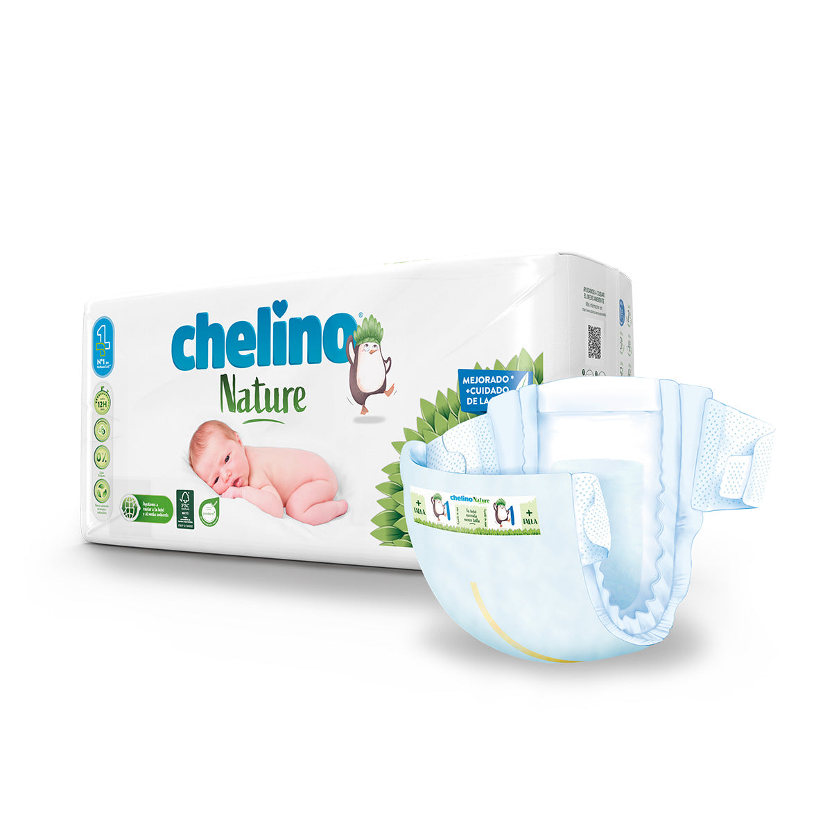 6er-Pack Windeln T1 1-3 kg Chelino Nature 28 Stück