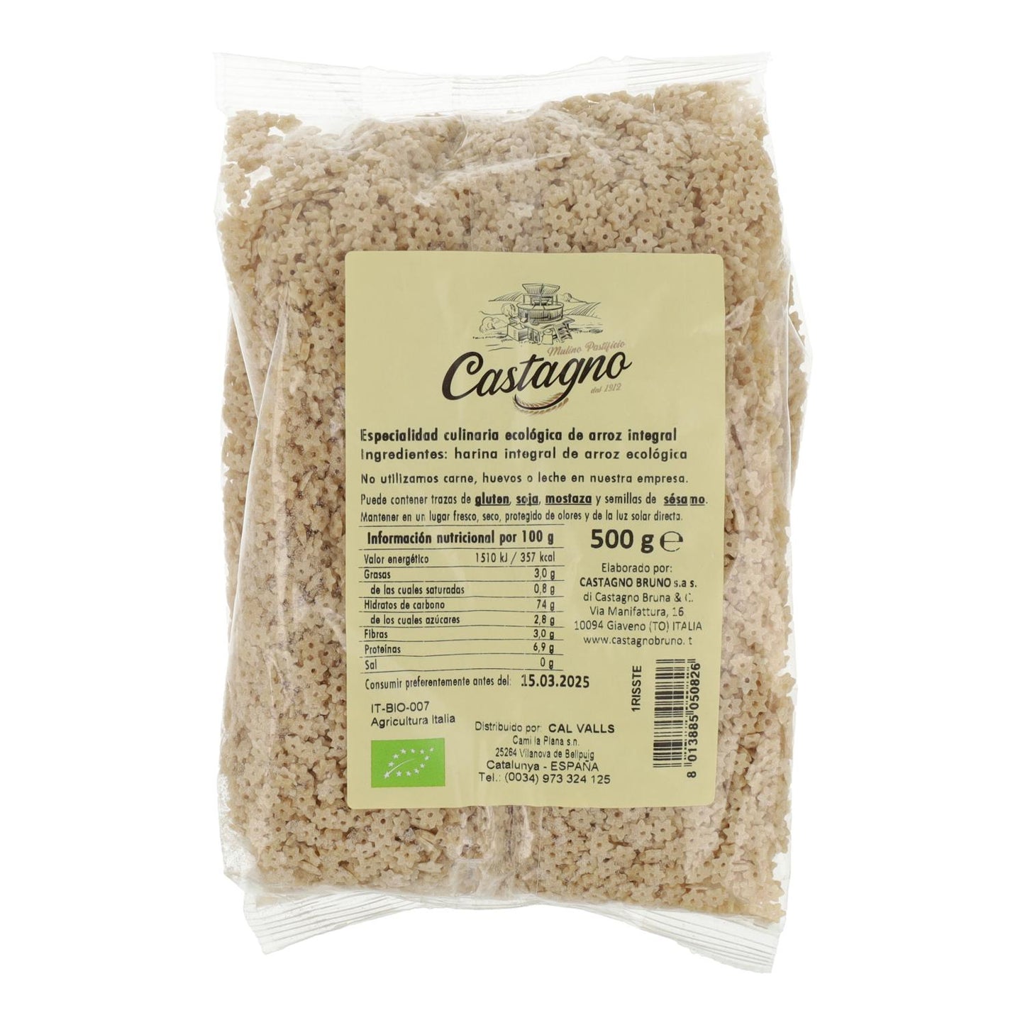Petites étoiles Riz complet ECO Castagno 500 g