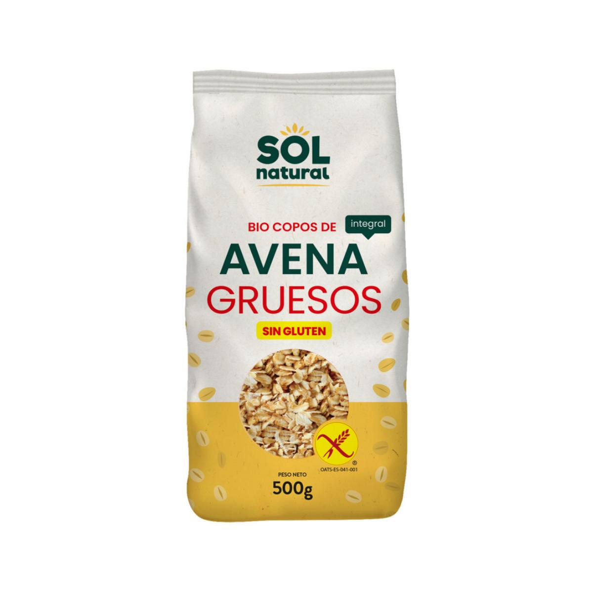 Fiocchi d'avena senza glutine grossi biologici Sol Natural 500 g