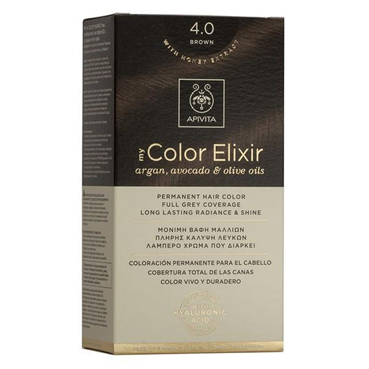 Haarfarbe My Color Elixir N4.0 Kastanienbraun Apivita