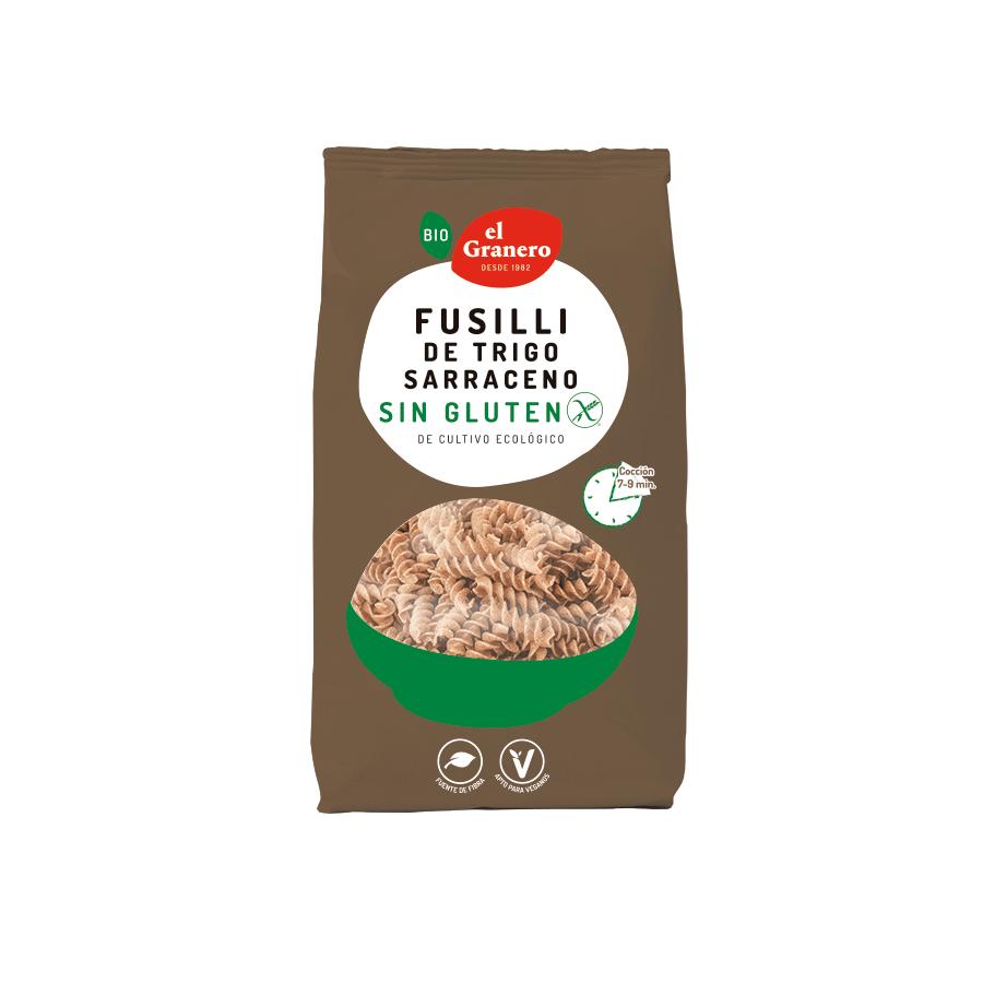 Espirales de Trigo Sarraceno Sin Gluten El Granero, 500 g