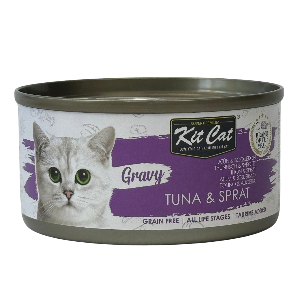 Kit Cat Lata Gravy - Tonno & Acciughe 70 g Cibo umido per gatti in salsa