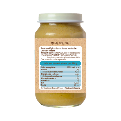 Pack Tarritos Menús Pescado Bio (a partir de 6 meses) babybio, 2 Uds