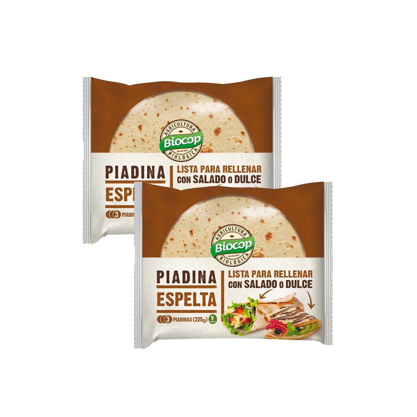 Pack of 2 Biocop Spelt Piadina 225 g
