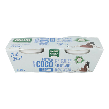 Dessert au cacao et à la noix de coco Naturgreen, 2 x 125 g