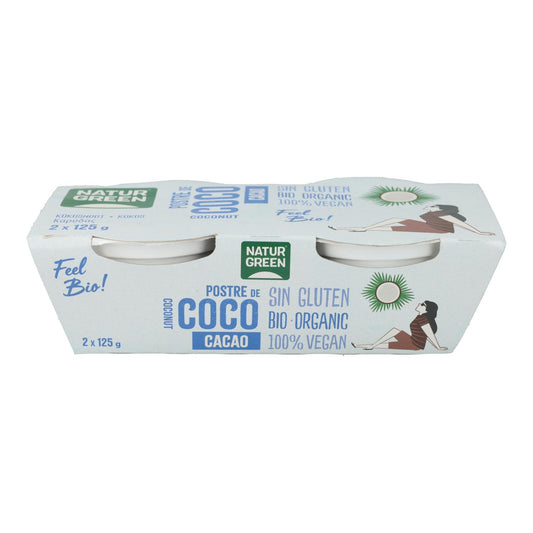 Dessert au cacao et à la noix de coco Naturgreen, 2 x 125 g