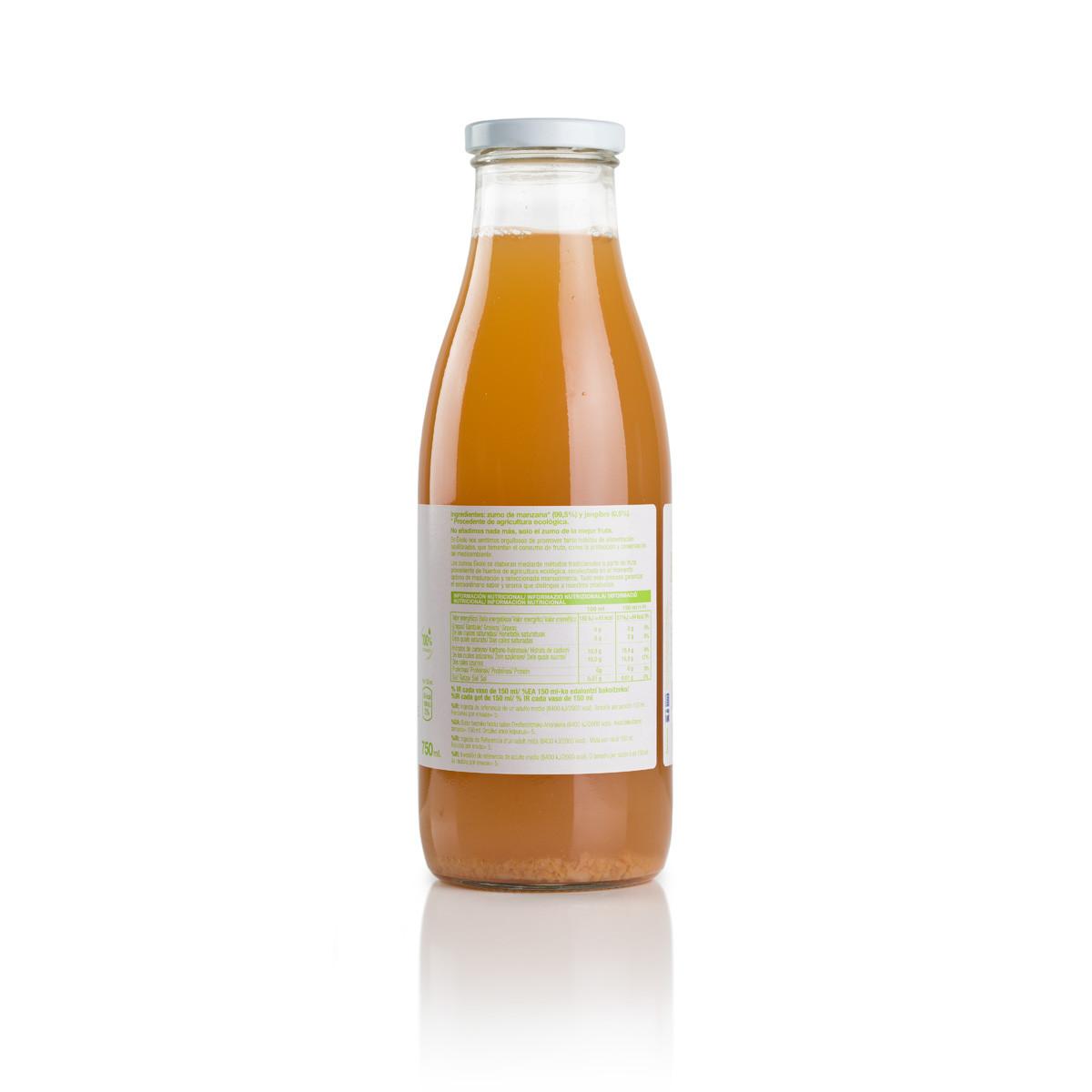 100 % ekologiskt pressat äpple- och ingefärssaft Ékolo 750 ml