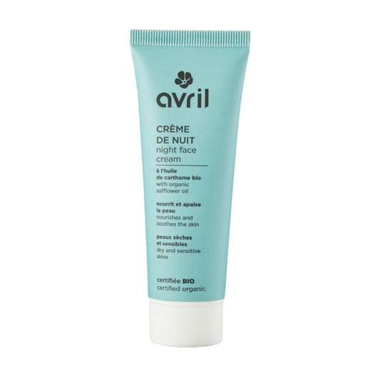Crème de nuit pour peaux sèches et sensibles Avril 50 ml