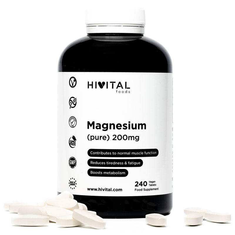 Magnesio 200 mg de Citrato de Magnesio Hivital 240 comprimidos