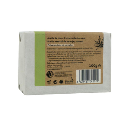 Jabón de Aloe Vera Artesanal 100g Essabó